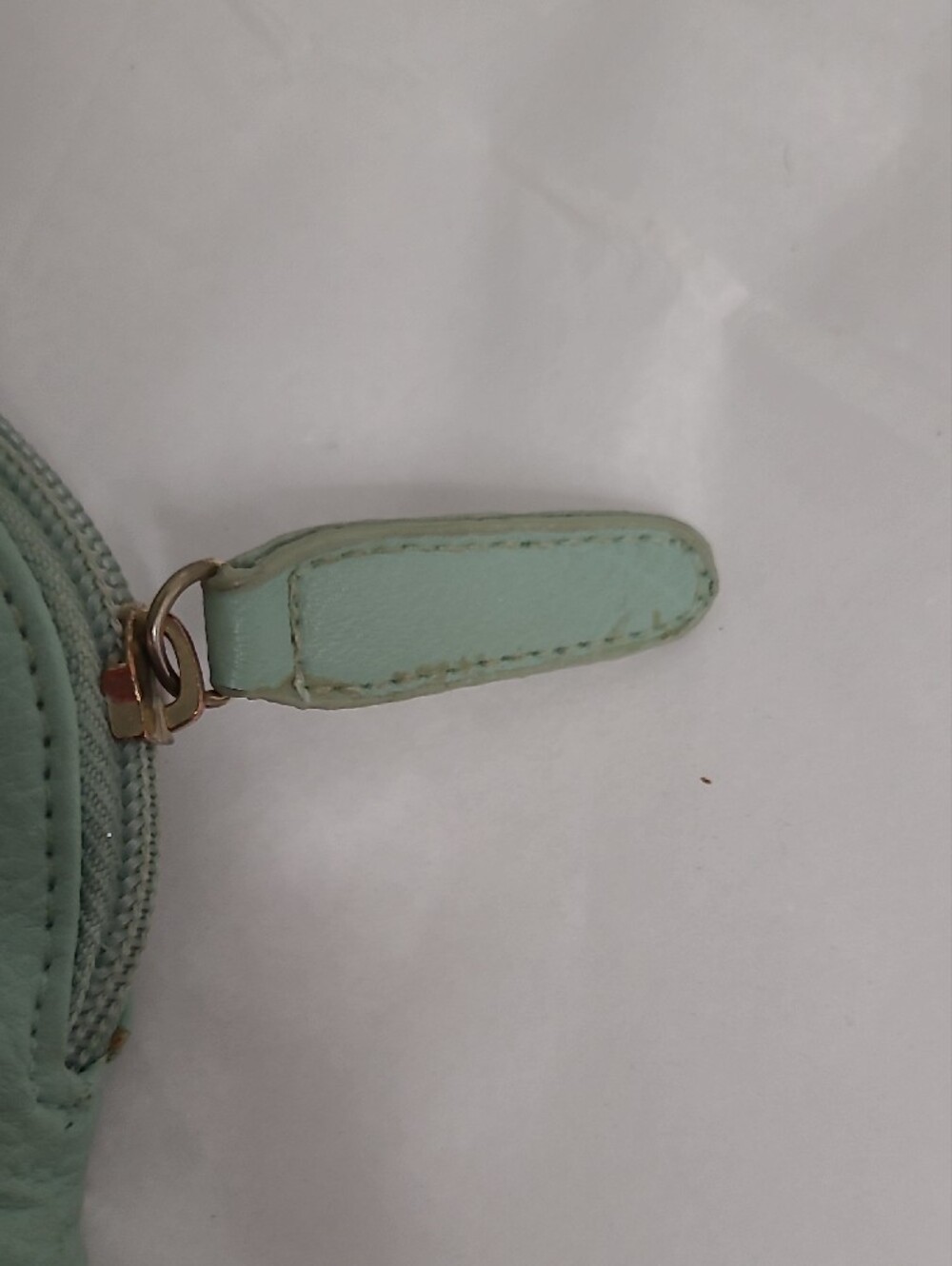 Mint Green Envelope Clutch with Gold Chain Strap - Picture 5 of 6